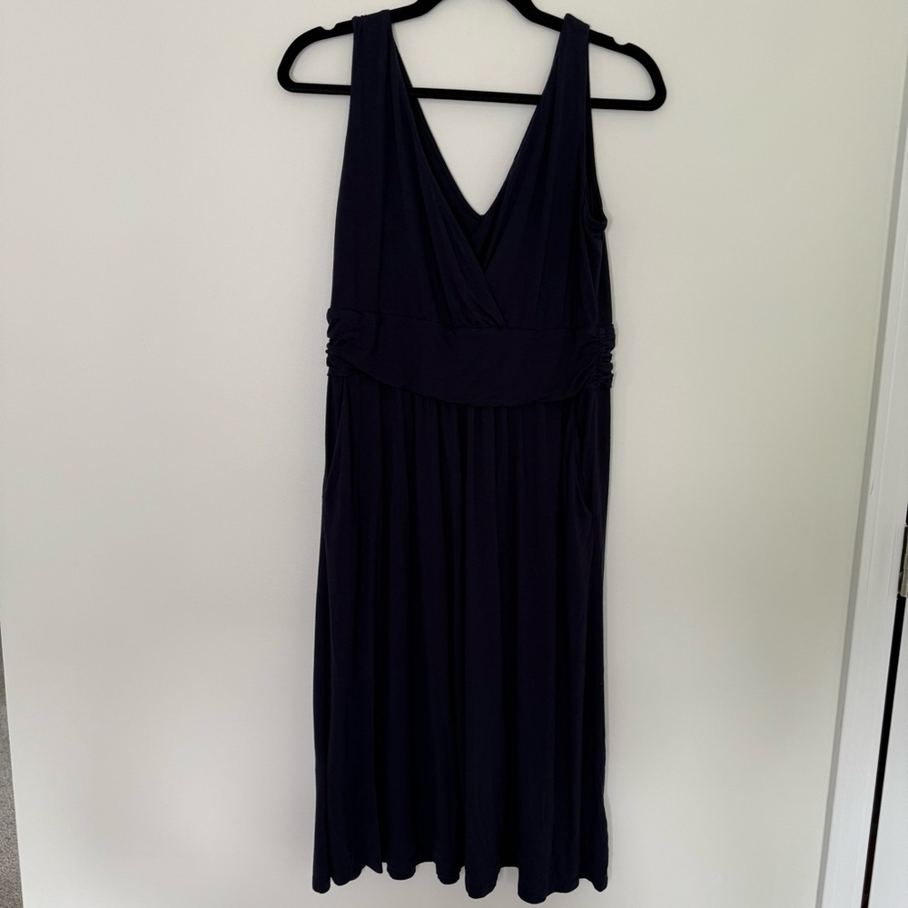 Boden Blue Jersey Stretch Dress Size 10 Long - Picture 2 of 10